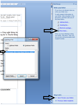 Hướng dẫn trộn thư (Mail Merge)