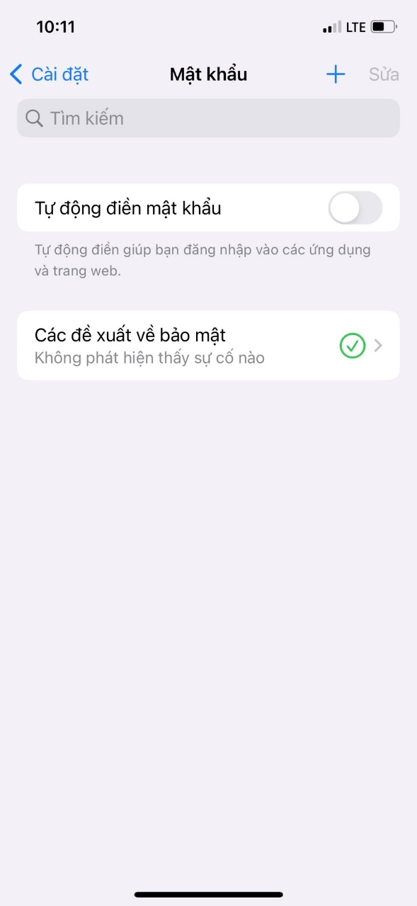 Ứng dụng quản lý mật khẩu ẩn trên thiết bị Apple