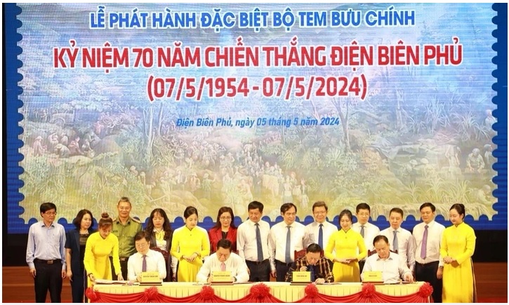 Chính thức phát hành bộ tem bưu chính "Kỷ niệm 70 năm Chiến thắng Điện Biên Phủ"